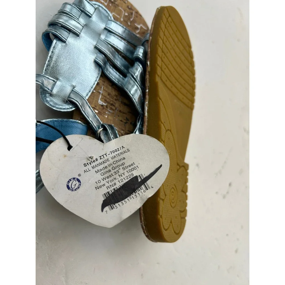 Gina Group Gladiator Sandals Toddler 11/12 Metallic Blue ZTT-7002/A